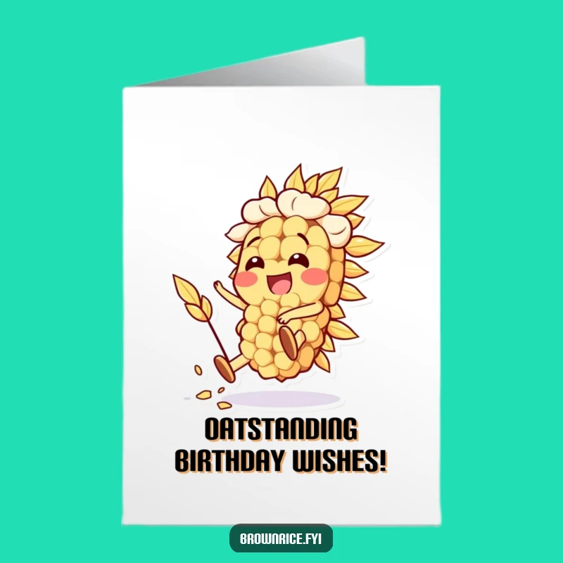 Free Printable Oat Birthday Card: Silly Grain Stunt for a Fun Celebration