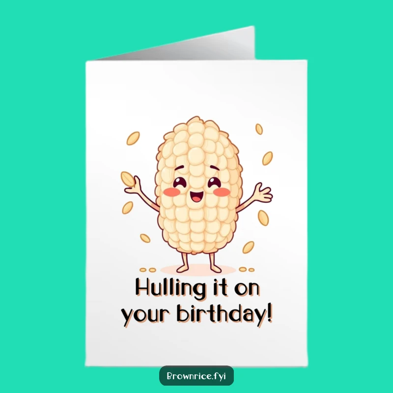 Free Printable Birthday Card: Juggling Rice, Hilarious Cartoon Downloadable Gift