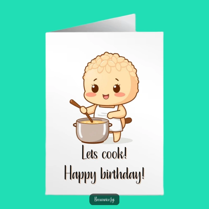 Free Printable Birthday Card: Chef Rice Pal, a Hearty Downloadable Gift