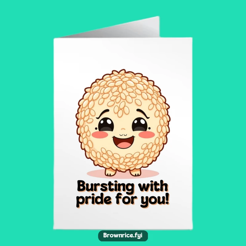Free Printable Congrats Card: Starchy Smile Rice, Celebrate Success