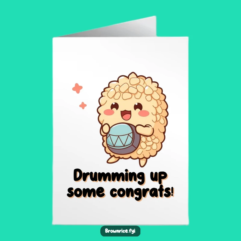 Free Printable Congrats Card: Brown Rice Band Rocks Your Achievement - Download Now!