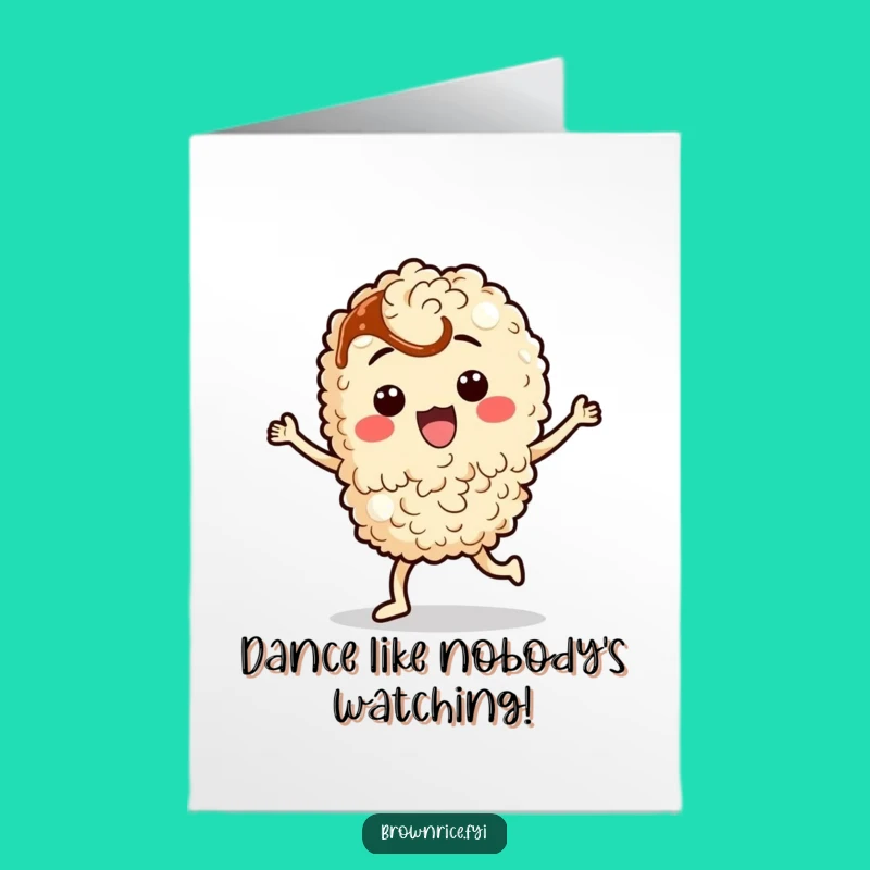 Free Printable Congrats Card: Dancing Rice, Celebrate with Flair
