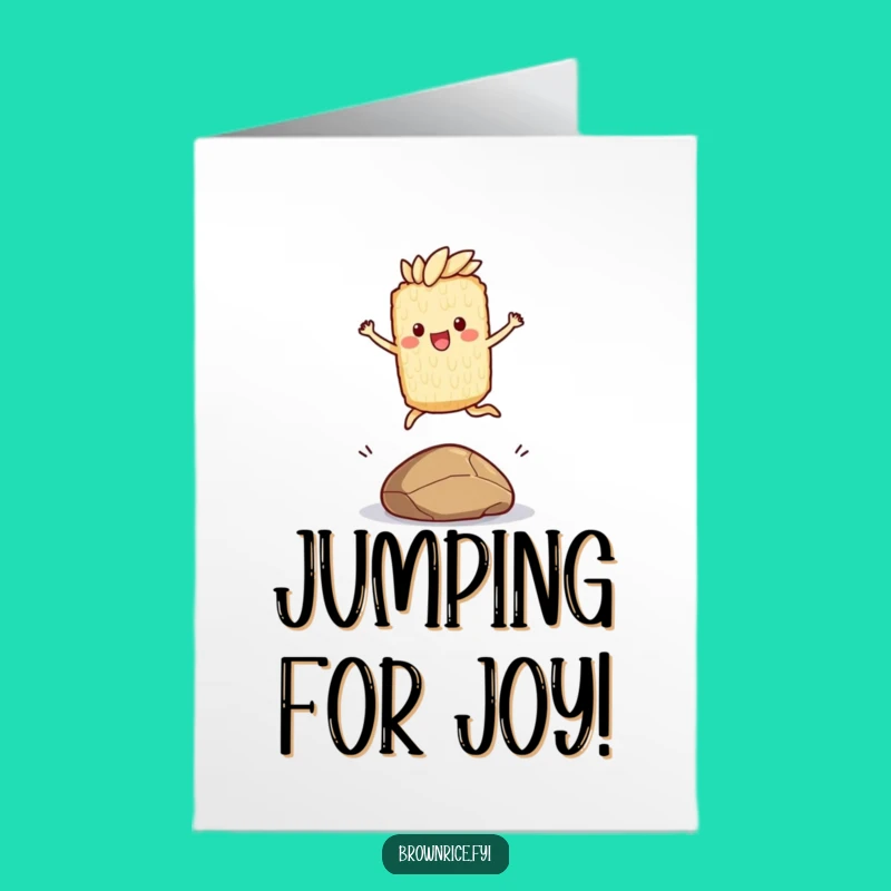 Free Printable Congrats Card: Jumping Brown Rice Overcomes Obstacles - Download!