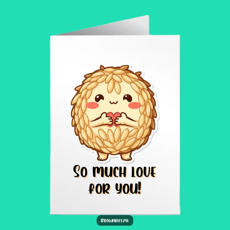 Free Printable Congrats Card: Heart Rice Pal - Sweet Downloadable Gift