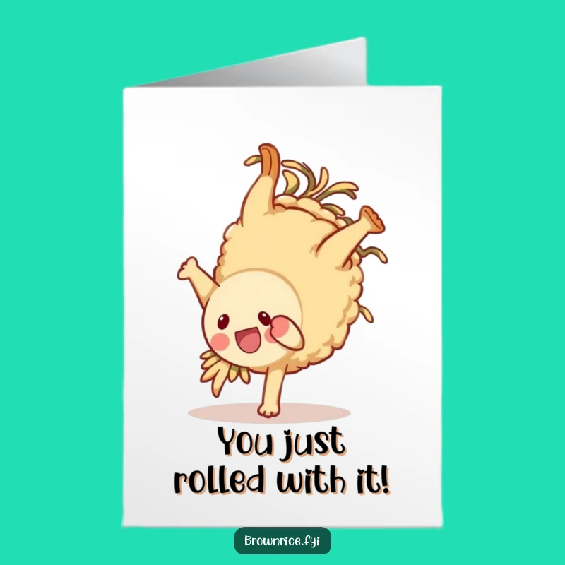 Free Printable Congrats Card: Brown Rice Somersault Celebration Downloadable Gift