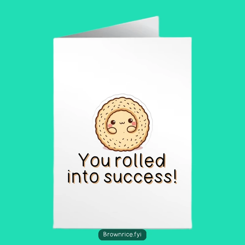 Free Printable Congrats Card: Rolled Rice Pal - Cute Downloadable Gift