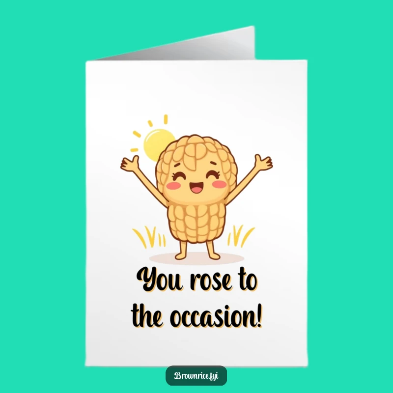 Free Printable Congrats Card: Brown Rice Celebrates with Sunny Stretches - Downloadable Joy!