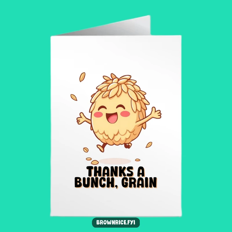 Free Printable Thank You Card: Bouncy Rice Pal, a Sweet Downloadable Gift