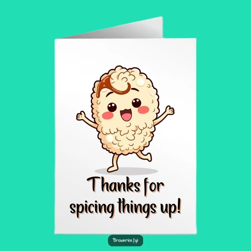 Free Printable Thank You Card: Dancing Rice, Grateful Groove