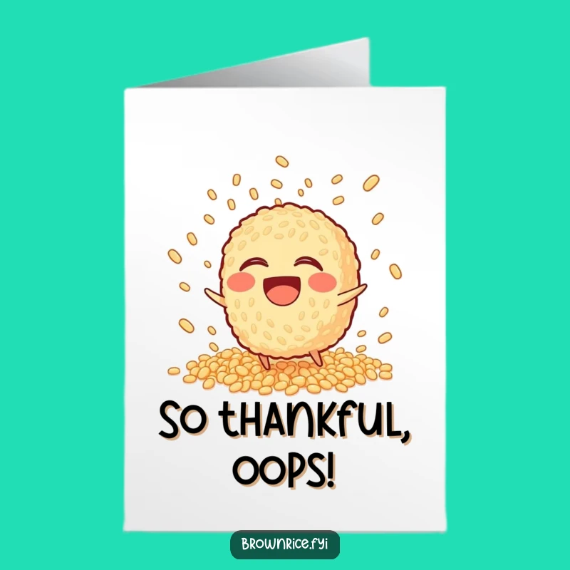 Free Printable Thank You Card: Tripping Brown Rice, Funny Downloadable for Unexpected Gratitude