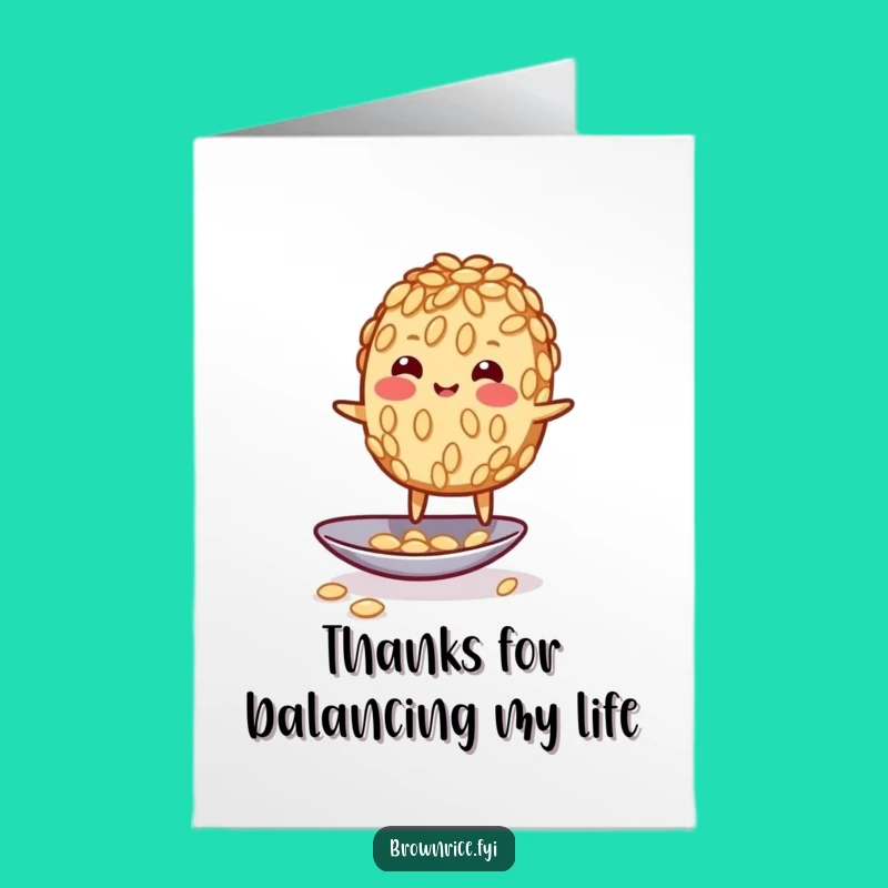 Free Printable Thank You Card: Wobbly Rice Thanks - Funny Downloadable Gift