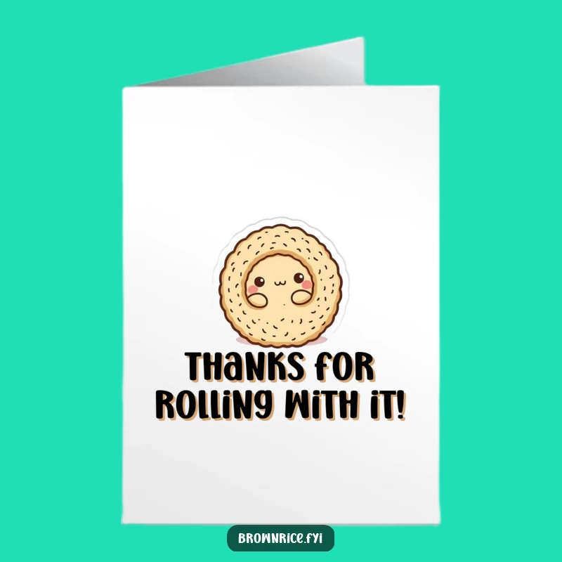 Free Printable Thank You Card: Rolled Rice Pal - Sweet Downloadable Gift