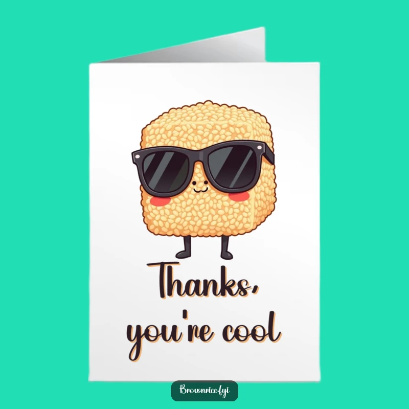 Free Printable Thank You Card: Cool Rice Block, Awesome Downloadable Gift