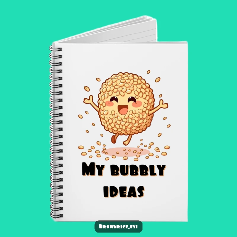 Funny Bouncing Brown Rice Notebook: Jot down energy, ideal funny gift!