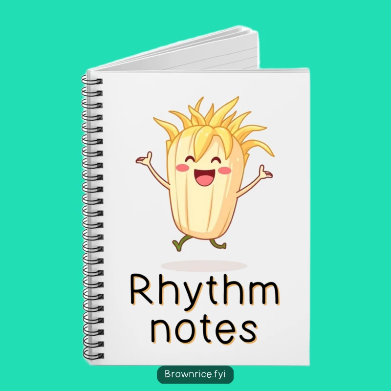 Funny Dancing Rice Stalk Notebook: Journal Your Fun with This Character