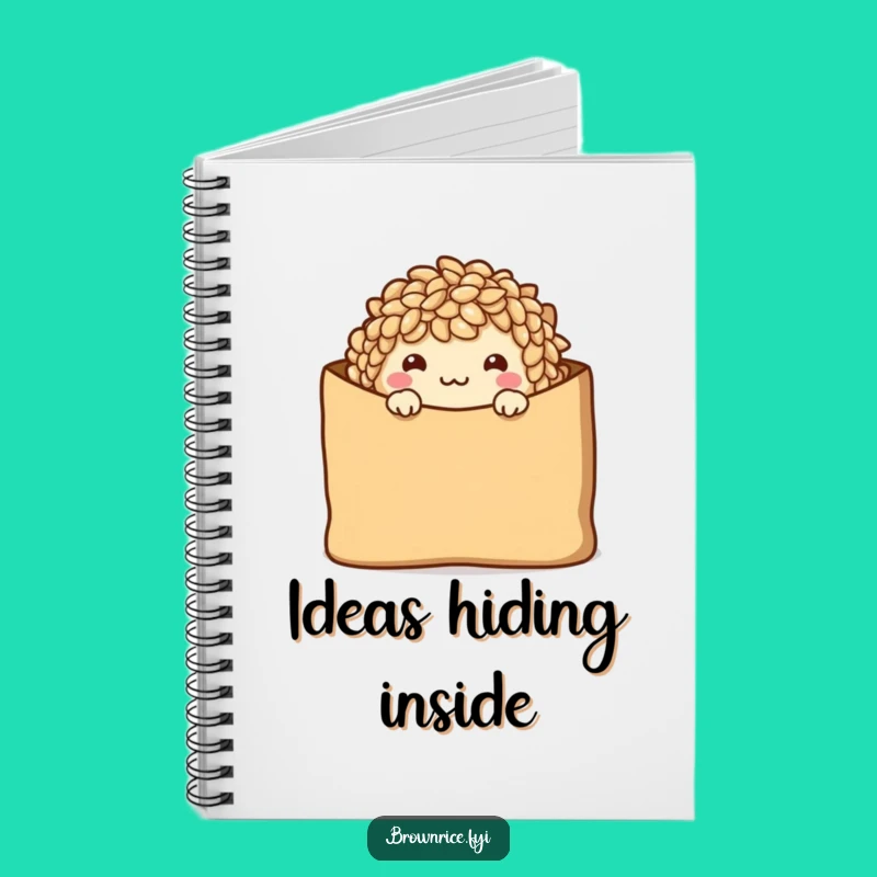 Funny Shy Brown Rice Notebook: Jot Down Thoughts with Gentle Sweetness