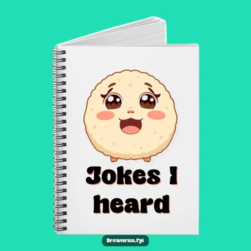 Funny Journal Brown Rice Ball Notebook - Cute Cartoon Laughing Diary