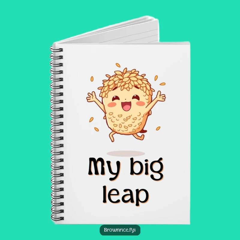 Funny Brown Rice Jumping Notebook: Jot Down Ideas with This Hilarious Character