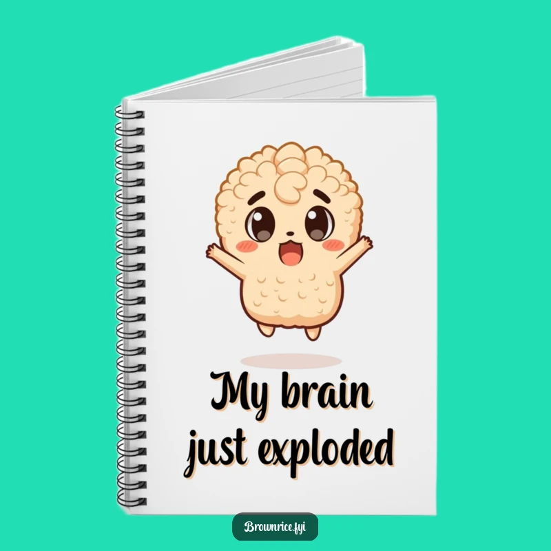 Funny Surprise Jump Brown Rice Notebook - Jot Down Thoughts with Humor!