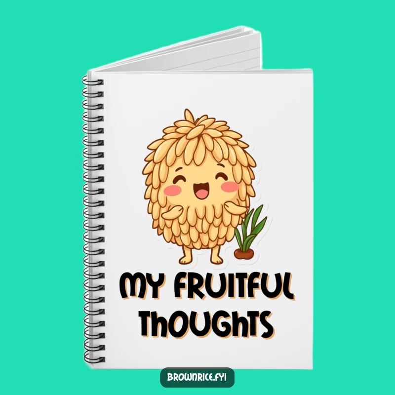 Funny Brown Rice Garden Journal - Harvest Notes & Ideas Gift