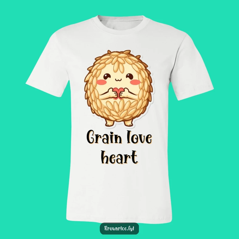 Funny Brown Rice Heart T-Shirt: Share the Love, Great Funny Gift!