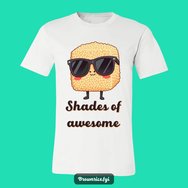 Funny Cool Brown Rice Sunglasses Tee, Hipster Graphic Shirt for a Chill Gift