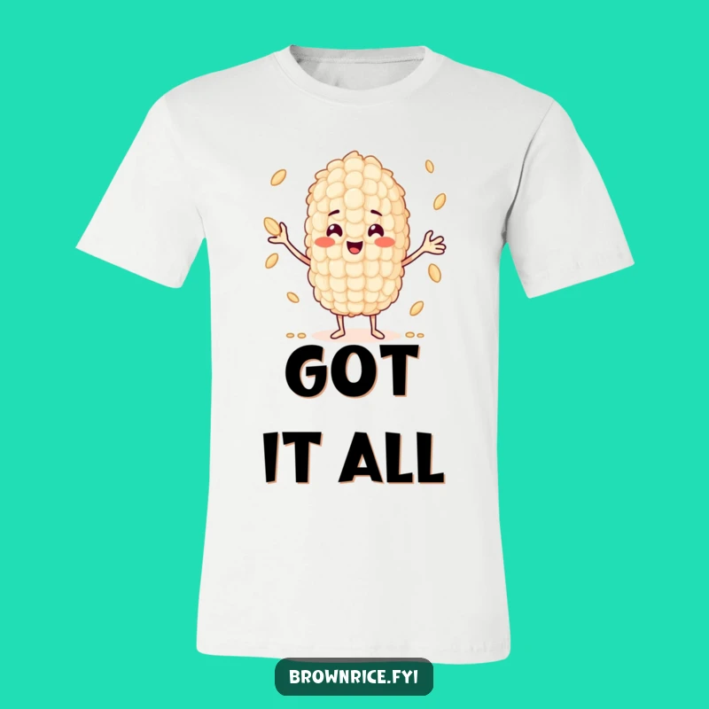 Funny Rice Juggling T-Shirt: Masterful Character Apparel, Perfect Gift