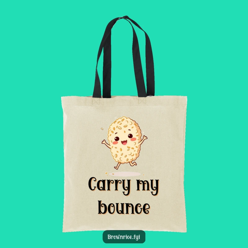 Funny Bouncy Rice Tote Bag - Happy Jig Accessory
