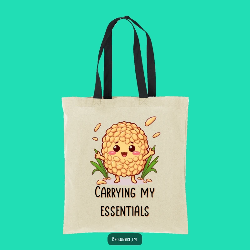 Funny Brown Rice Juggler Tote Bag: Carry Your Essentials with a Smile!