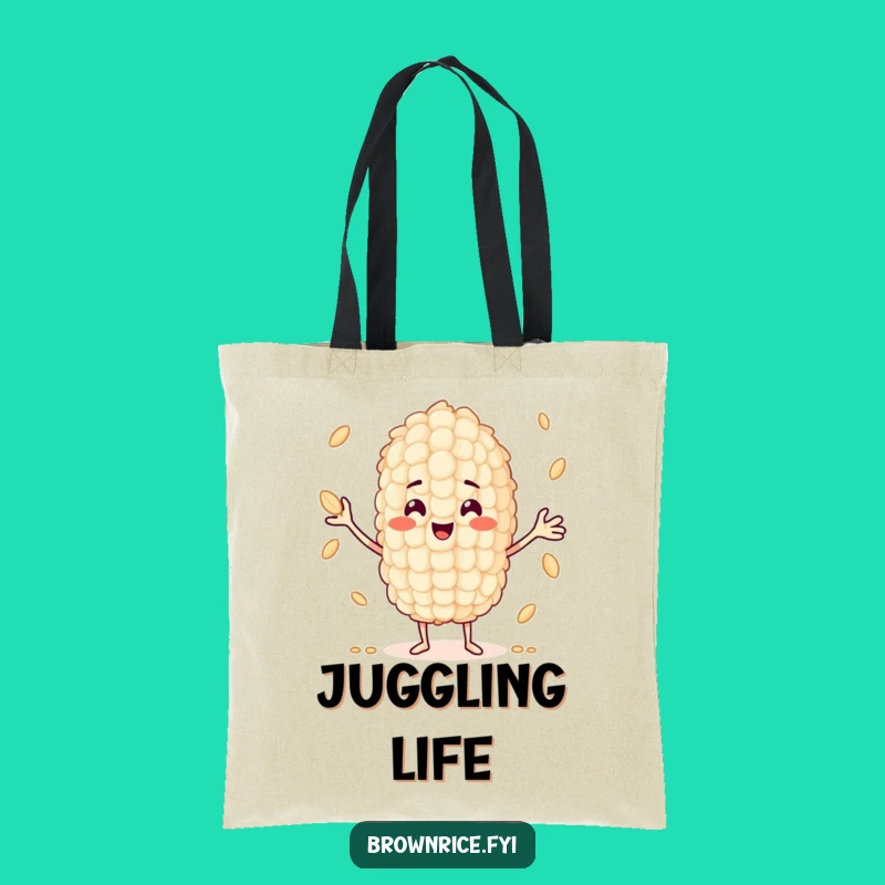 Funny Rice Juggling Tote Bag: Carry Your Life with This Character Bag