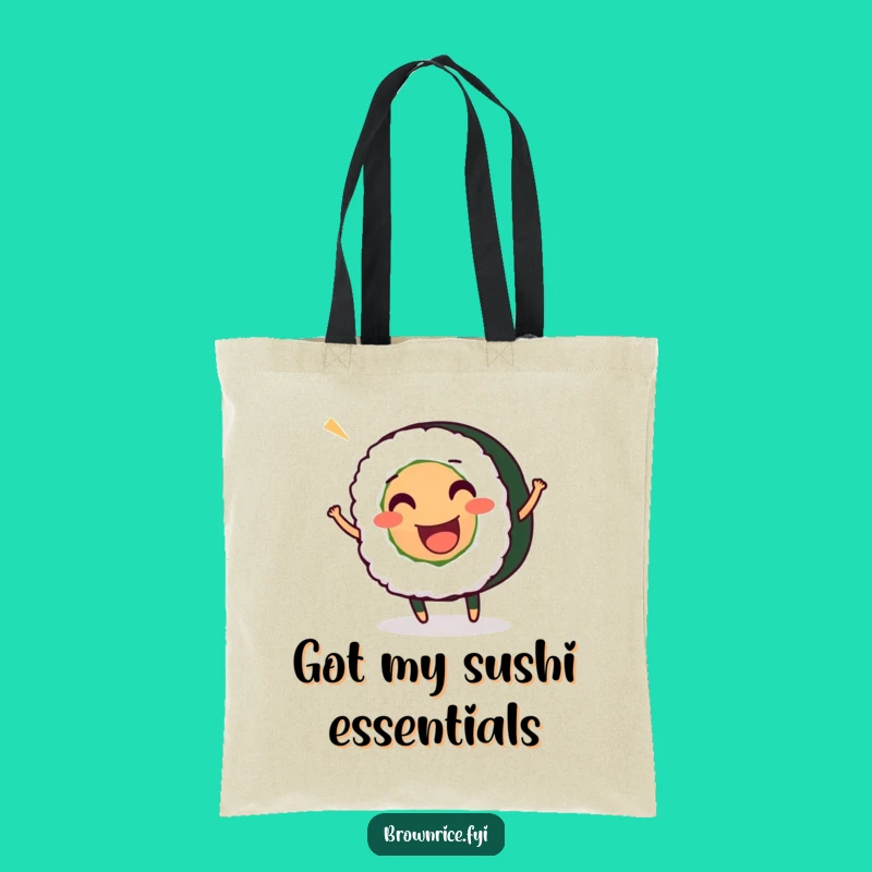 Funny Sushi Roll Wiggle Tote Bag: Carry Your Essentials with a Smile